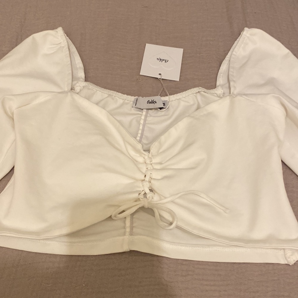 Adika white cropped top . Size M . New - Picture 5 of 12